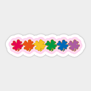 Rainbow Clover Sticker